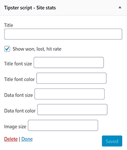 Site stats widget